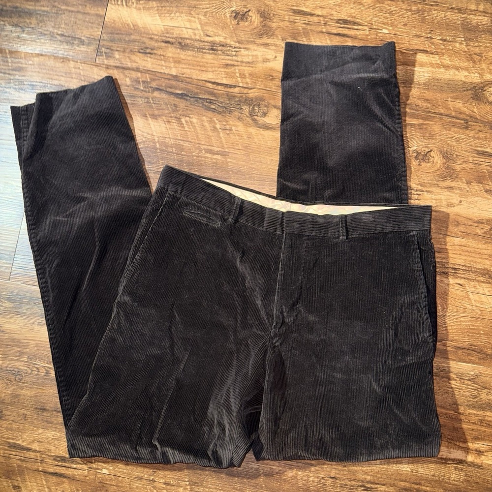 Hugo Boss Brown Cotton Cashmere Corduroy Pants Men's Size 36